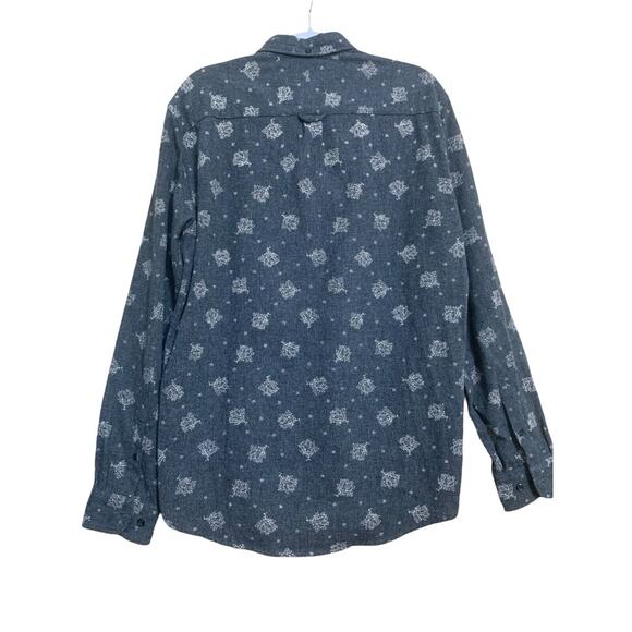 THESE GLORY DAYS Black "ASH" LS Button Down Shirt Heavy Weight Scandinavia Sz L - Picture 12 of 13